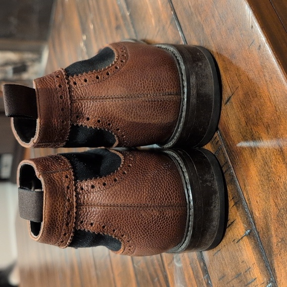 To Boot New York Brogue Two Tone Suede Leather Boot Wingtip main image 8